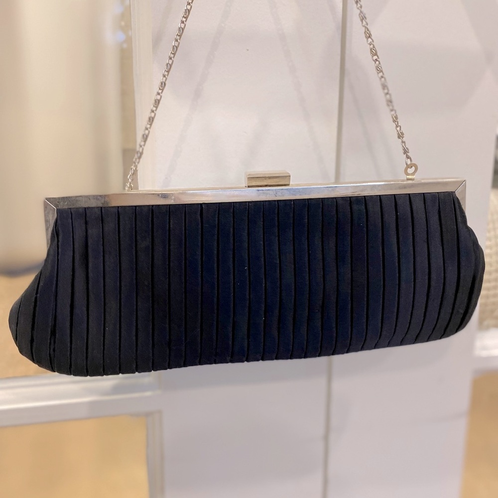Evening satin clutch bag